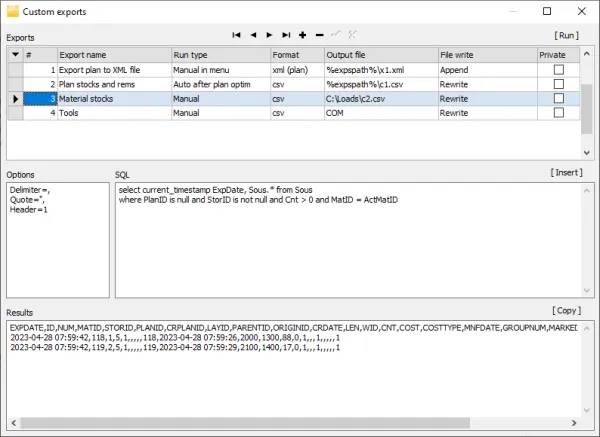 cutlogic 2d custom exports